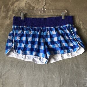 Nike The Athletic Dept. Women Shorts Size XL Pull On Elastic Waistband Checkered